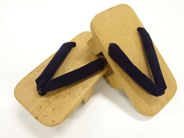 JAPANESE KIMONO / VINTAGE MENS GETA (23.5 cm) / VELVET